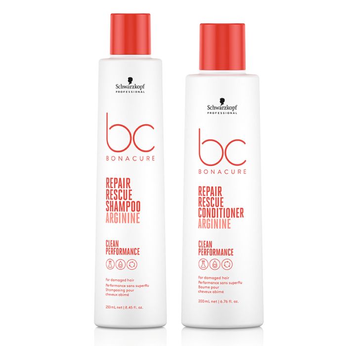 Load image into Gallery viewer, Schwarzkopf Professional BC Clean Performance Repair Rescue Shampoo 250ml &amp; Conditioner 200ml Duo
