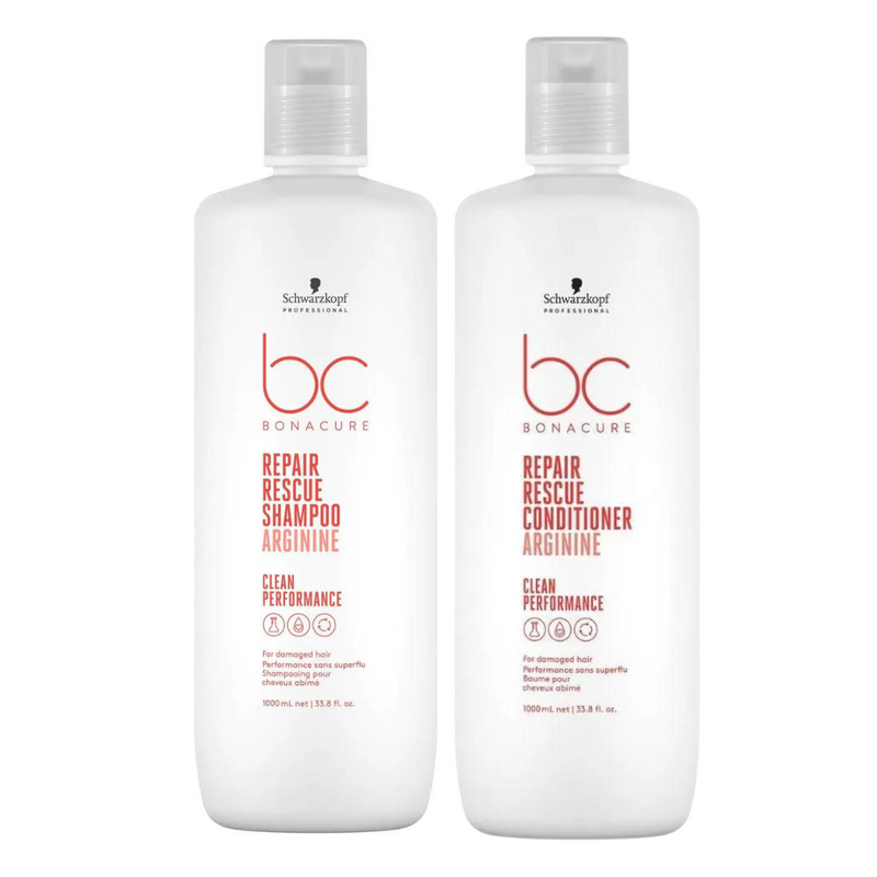 Load image into Gallery viewer, Schwarzkopf Professional BC Clean Performance Repair Rescue Shampoo &amp; Conditioner 1 Litre Duo
