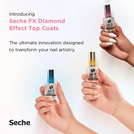 Load image into Gallery viewer, Seche FX Diamond Effect Top Coat Blue 14ml

