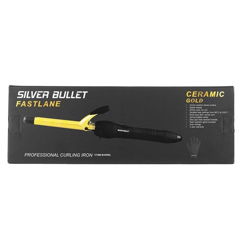 Load image into Gallery viewer, Silver Bullet Fastlane Gold Ceramic 16mm Curling Iron
