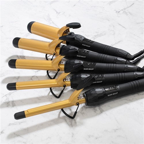 Load image into Gallery viewer, Silver Bullet Fastlane Gold Ceramic 16mm Curling Iron
