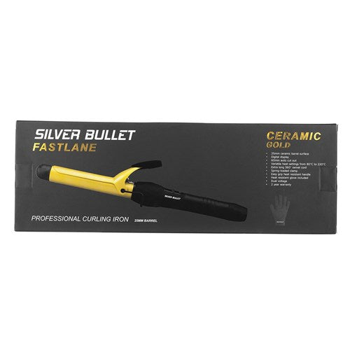Load image into Gallery viewer, Silver Bullet Fastlane Gold Ceramic 25mm Curling Iron
