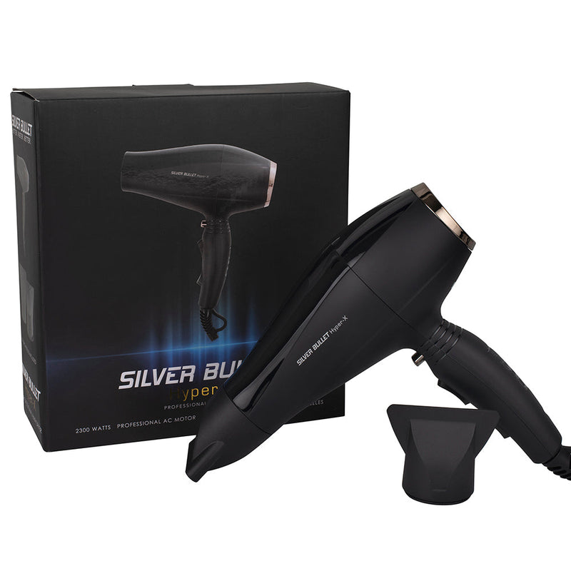 Load image into Gallery viewer, Silver Bullet Hyper X Hair Dryer Black
