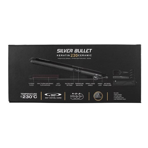 Load image into Gallery viewer, Silver Bullet Keratin 230 Ceramic Tourmaline Hair Straightener
