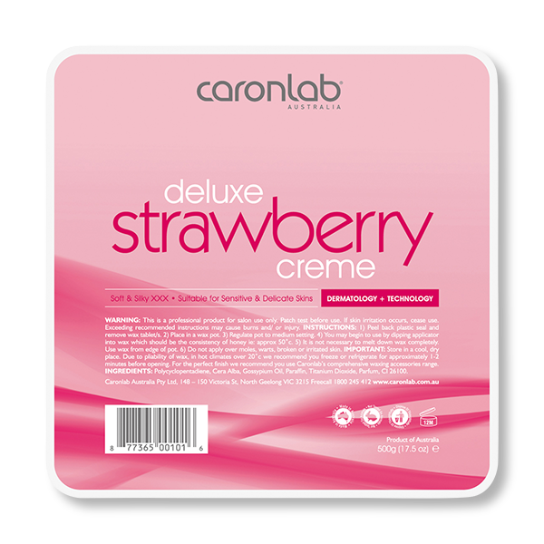 Load image into Gallery viewer, Caronlab Hard Wax Strawberry Creme 500g - Beautopia Hair &amp; Beauty
