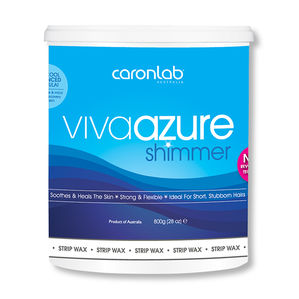 Load image into Gallery viewer, Caronlab Strip Wax Viva Azure Shimmer 800g - Beautopia Hair &amp; Beauty
