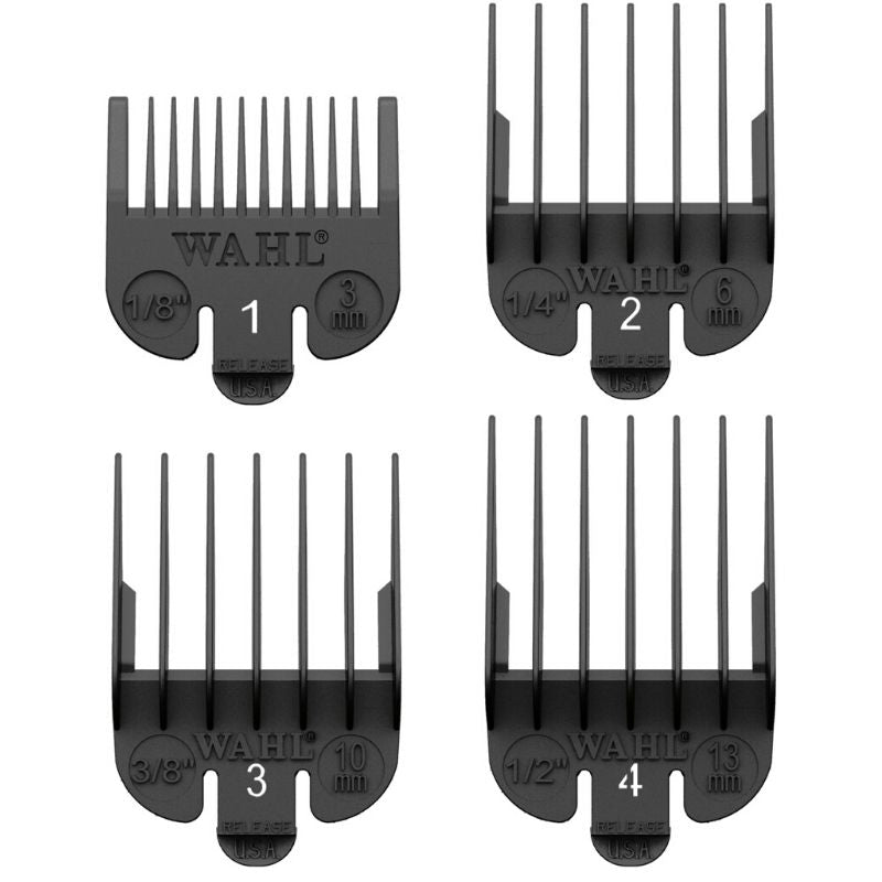 Load image into Gallery viewer, Wahl Black Attachment Combs 1-8 pack - Beautopia Hair &amp; Beauty
