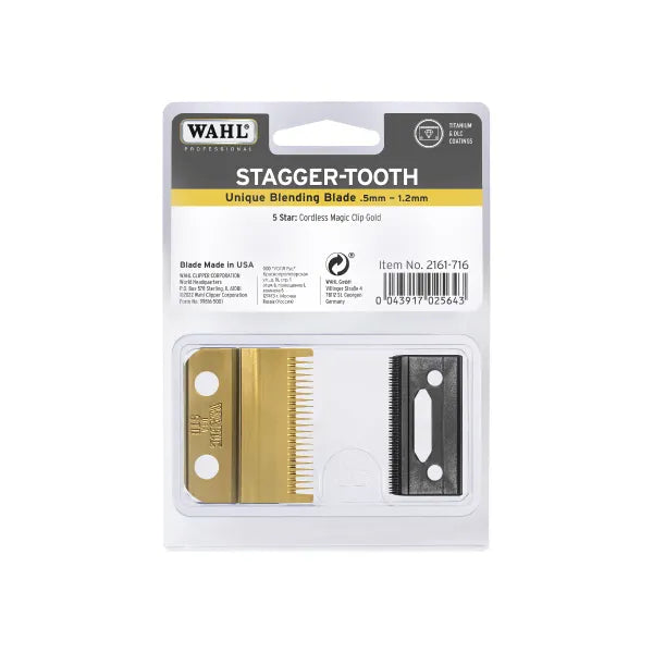 Load image into Gallery viewer, Wahl Magic Clip Gold Stagger Tooth Blade Set

