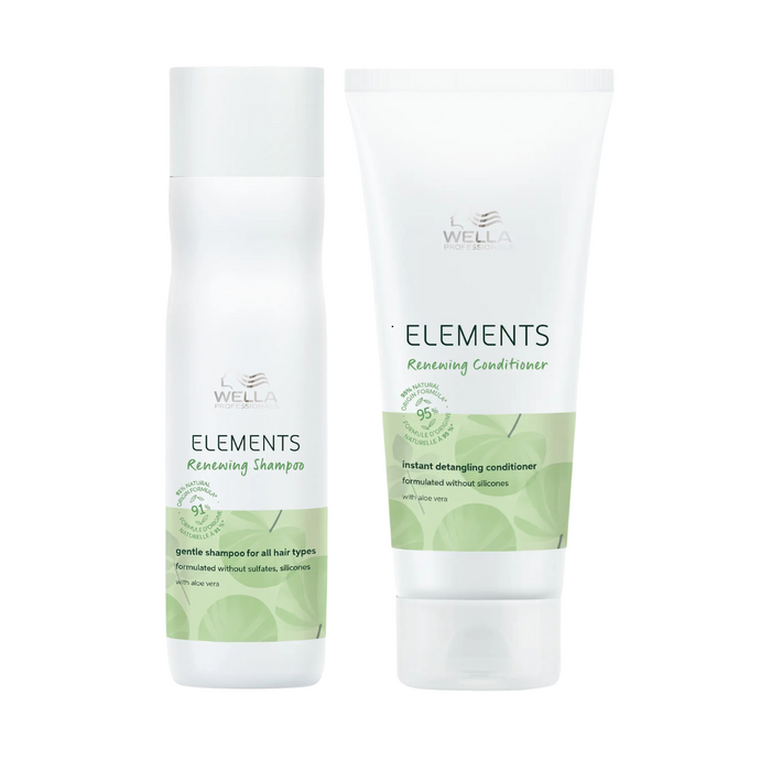 Wella Elements Renewing Shampoo 250ml & Lightweight Renewing Conditioner 200ml Duo