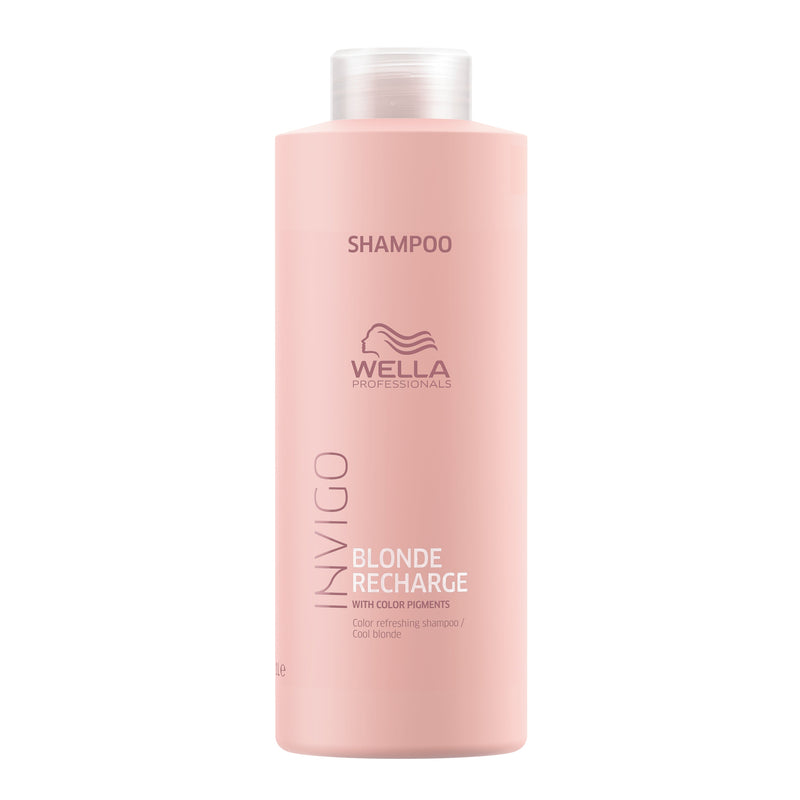 Load image into Gallery viewer, Wella Invigo Blonde Recharge Cool Blonde Color Refreshing Shampoo 1 Litre
