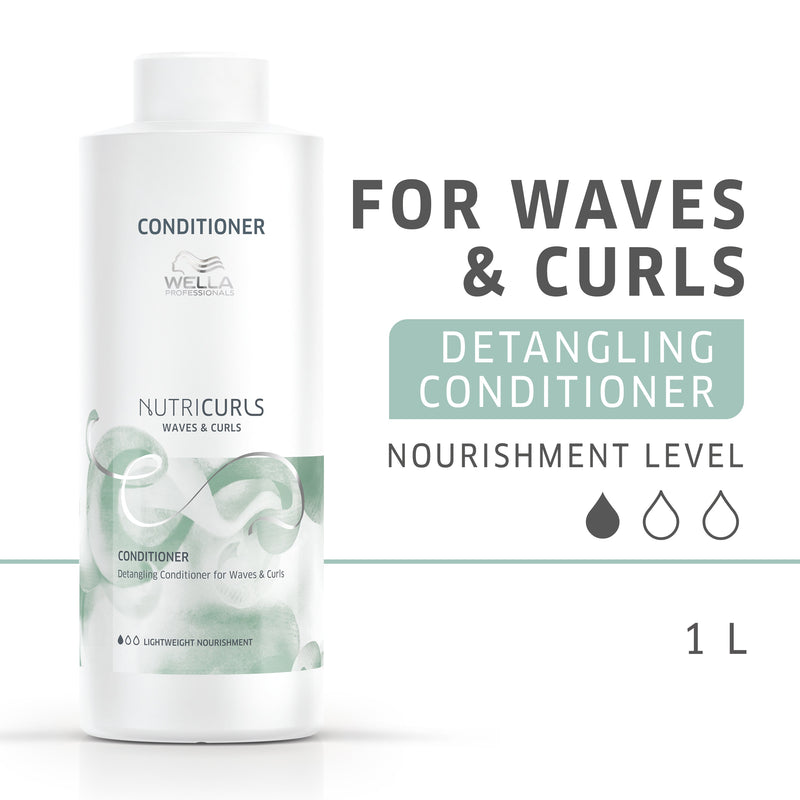 Load image into Gallery viewer, Wella Nutricurls Detangling Conditioner For Waves &amp; Curls 1 Litre
