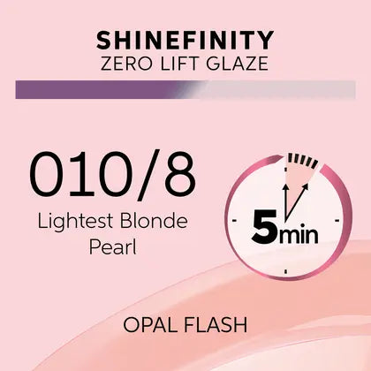 Load image into Gallery viewer, Wella Shinefinity 010/8 Lightest Blonde Pearl (Opal Flash) 60ml
