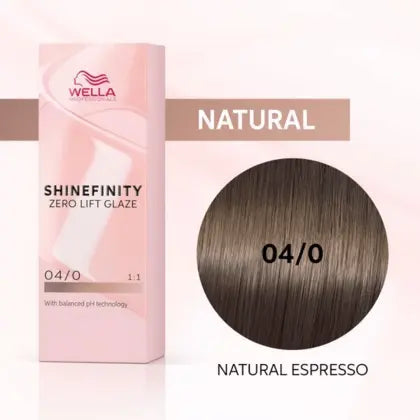 Load image into Gallery viewer, Wella Shinefinity 04/0 Natural Espresso 60ml

