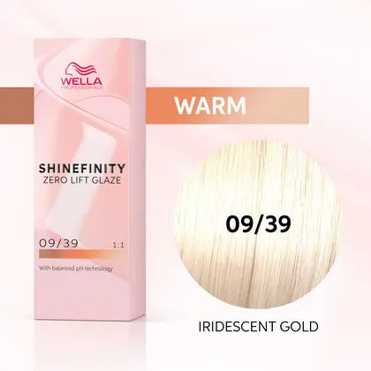 Load image into Gallery viewer, Wella Shinefinity 09/39 Iridescent Gold 60ml
