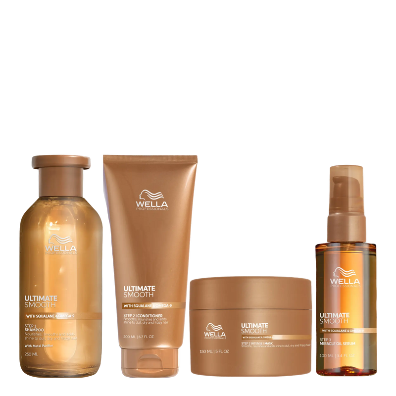 Load image into Gallery viewer, Wella Ultimate Smooth Quad with Serum Bundle
