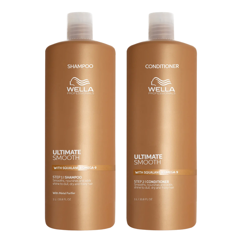 Load image into Gallery viewer, Wella Ultimate Smooth Shampoo &amp; Conditioner 1 Litre Duo
