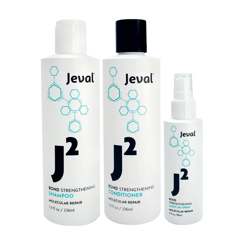 Load image into Gallery viewer, Jeval J2 Bond Strengthening Shampoo, Conditioner and Spray Trio
