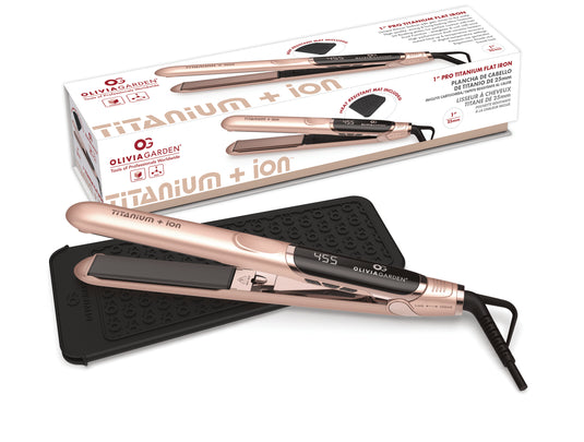 Olivia Garden Titanium + Ion Hair Straightener 25mm Rose Gold