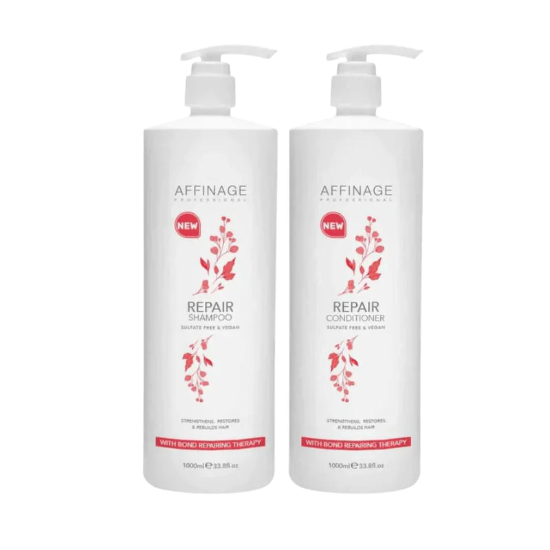 Load image into Gallery viewer, Affinage Repair Shampoo &amp; Conditioner 1 Litre Duo
