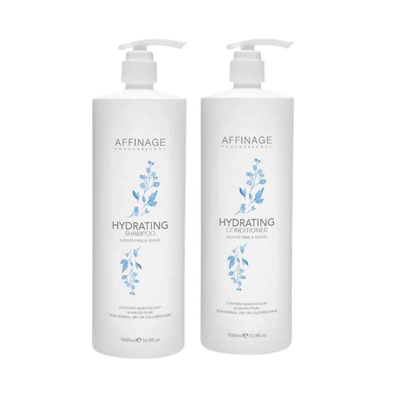 Load image into Gallery viewer, Affinage Hydrating Shampoo &amp; Conditioner 1 Litre Duo
