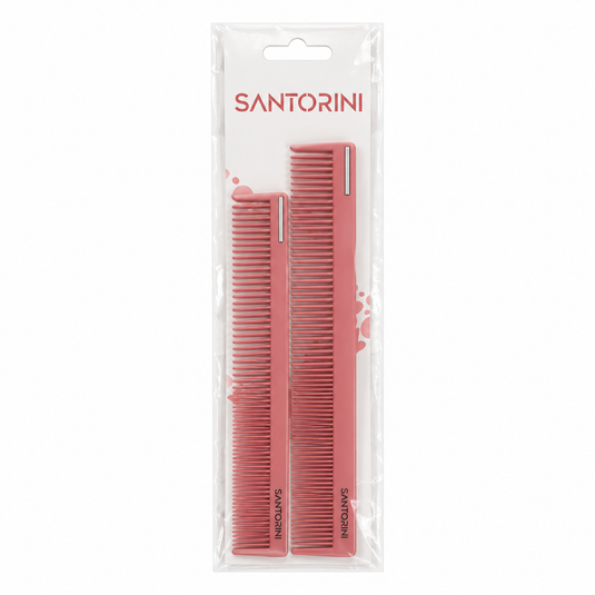 Santorini Professional Comb Set Dusty Pink 2pk
