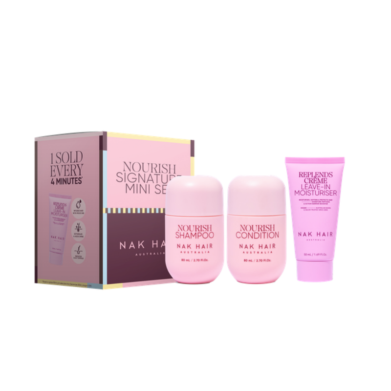 Load image into Gallery viewer, NAK Signature Nourish Mini Travel Trio Pack 2026
