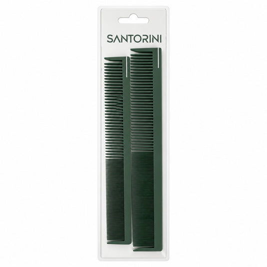 Santorini Professional Comb Set Sage Green 2pk