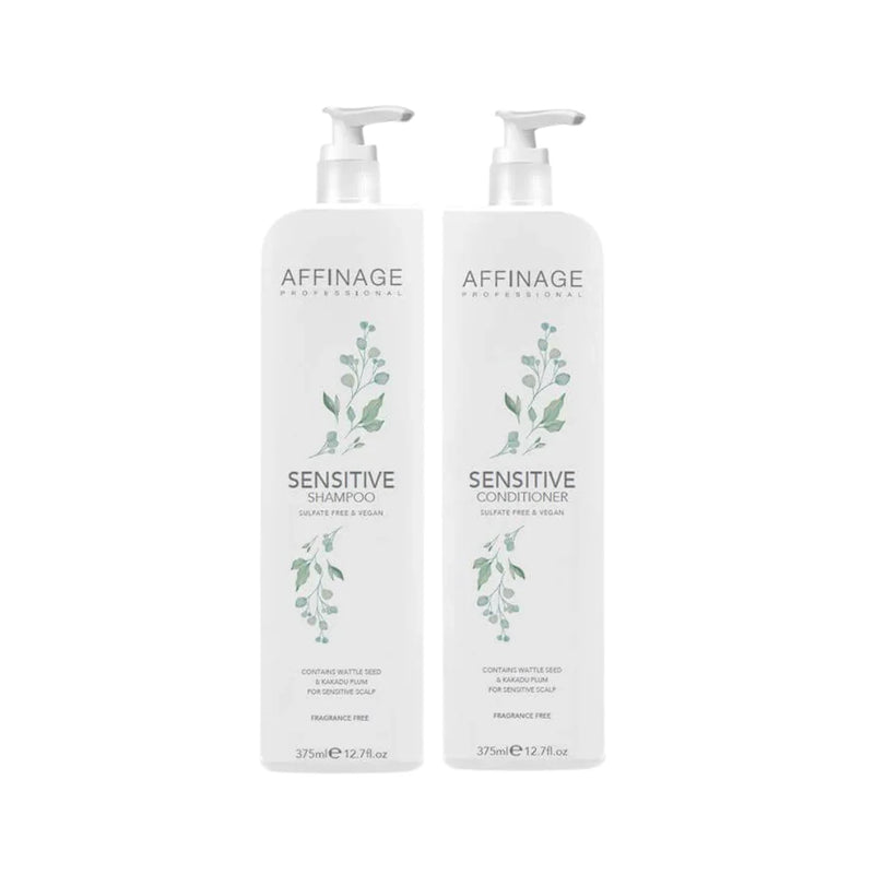 Load image into Gallery viewer, Affinage Sensitive Shampoo &amp; Conditoner 375ml Duo
