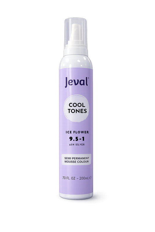 Jeval Cool Tones Ice Flower Semi Permanent Mousse Colour 9.5-1 Ash Silver 200ml