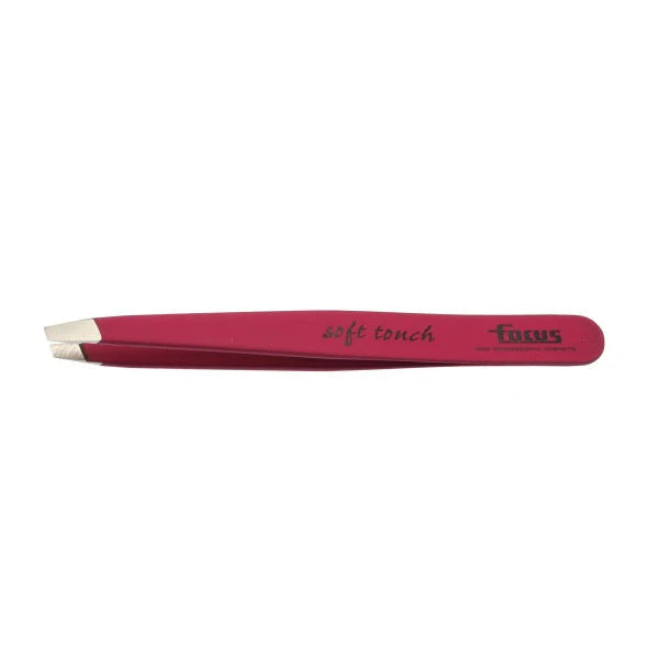 Load image into Gallery viewer, Focus Slanted Soft Touch Tweezer Fuschia
