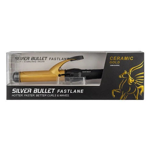 Load image into Gallery viewer, Silver Bullet Fastlane Gold Ceramic 32mm Curling Iron
