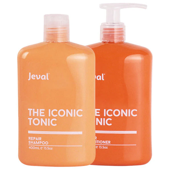 Load image into Gallery viewer, Jeval Iconic Tonic Repair Shampoo &amp; Conditioner Duo 400ml
