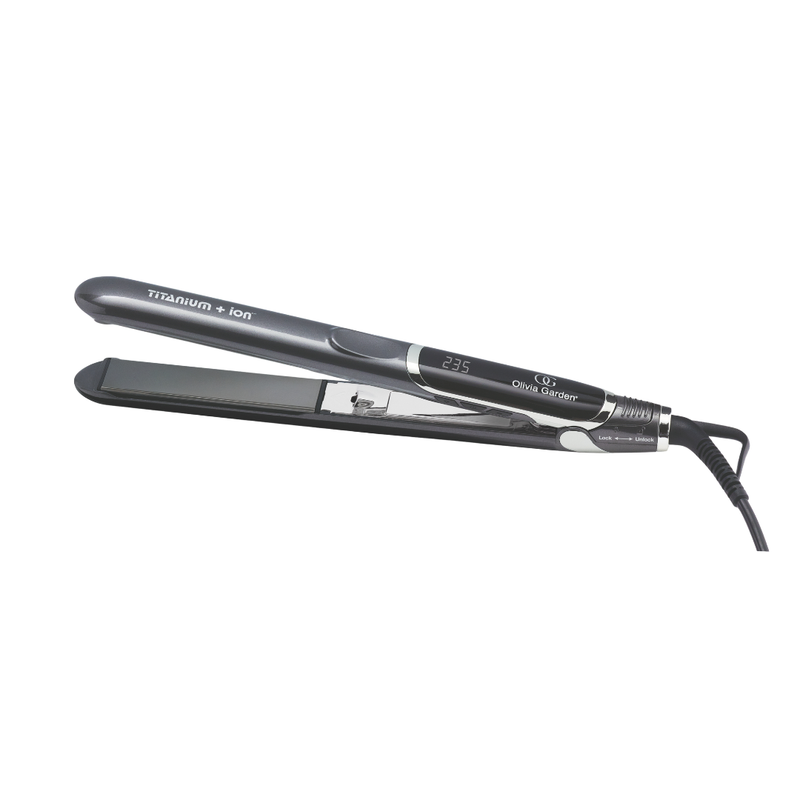 Load image into Gallery viewer, Olivia Garden Titanium + Ion Hair Straightener 25mm Black
