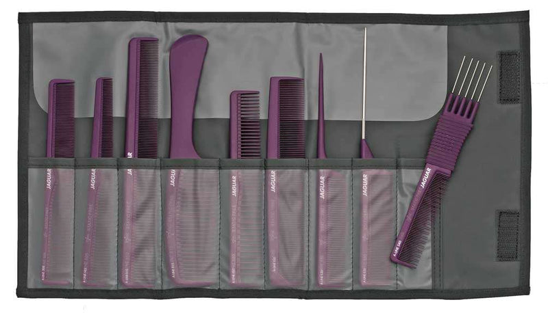 Load image into Gallery viewer, Jaguar Ionic 9 Piece Comb Set with Case Purple

