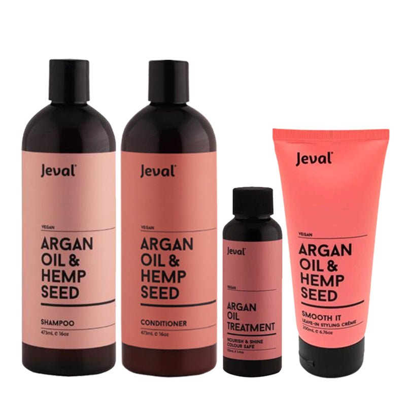 Load image into Gallery viewer, Jeval Infusions Argan Oil &amp; Hemp Seed 4 Pack - Beautopia Hair &amp; Beauty
