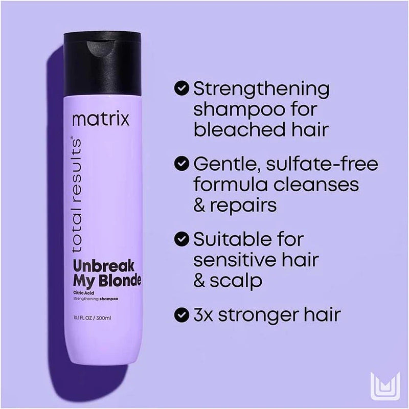 Load image into Gallery viewer, &#39;+Matrix Total Results Unbreak My Blonde Shampoo 300ml (discontinued)
