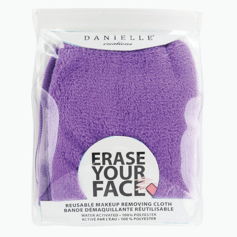 Load image into Gallery viewer, Danielle Creations Erase your Face Single Makeup Removing Cloth Purple - Beautopia Hair &amp; Beauty
